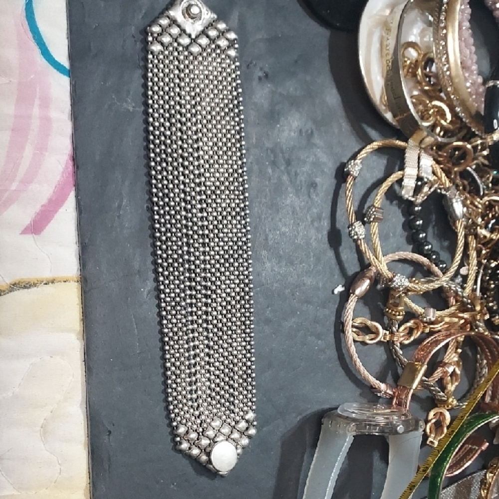 RARE Vintage SG Liquid Metal Bracelet (Retired).  UNISEX. Snap Closure.